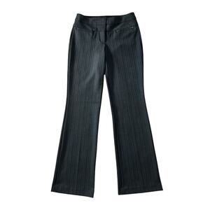 Express Pinstripe Editor Wide Waistband Flare Leg Low Rise Dress Pants - NWT!